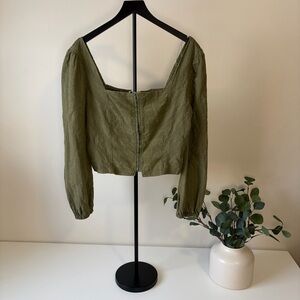 Altar'd State Sage Green Blouse